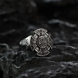 Bague Croix et Noeud Celtique