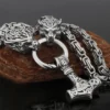 kf-S19a2ae1a96f34806ba7e8d326eb6c3efP Collier Viking Têtes d'Ours tenant Mjöllnir