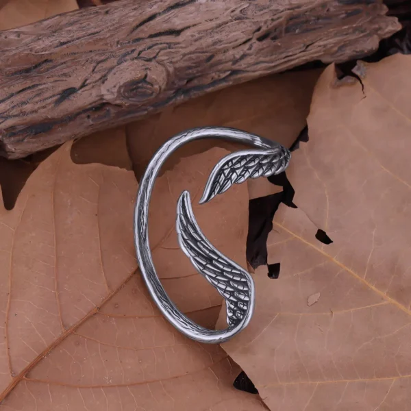 Boucles d'Oreilles Viking Plume d'Aigle de Sang