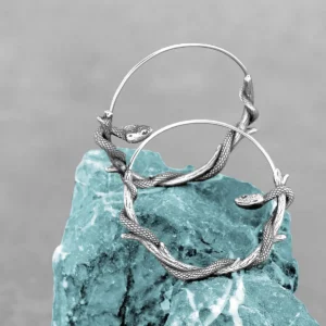 Boucle d'Oreilles Viking Serpent de la Sagesse