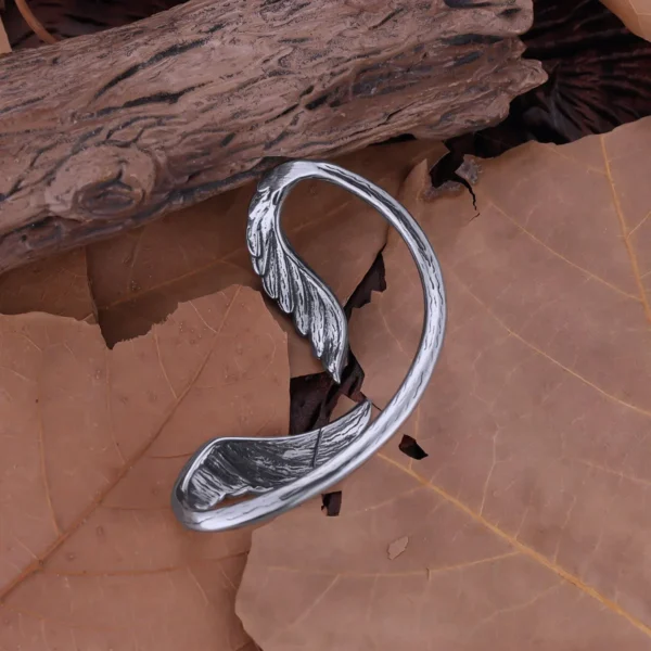 Boucles d'Oreilles Viking Plume d'Aigle de Sang