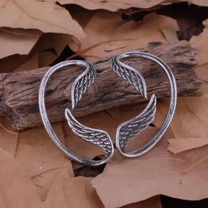 kf-Scaac709a525d48528f67e54cb0bd6cb2Y Boucles d'Oreilles Viking Plume d'Aigle de Sang